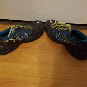 Nike Air, neon green, blue and grey